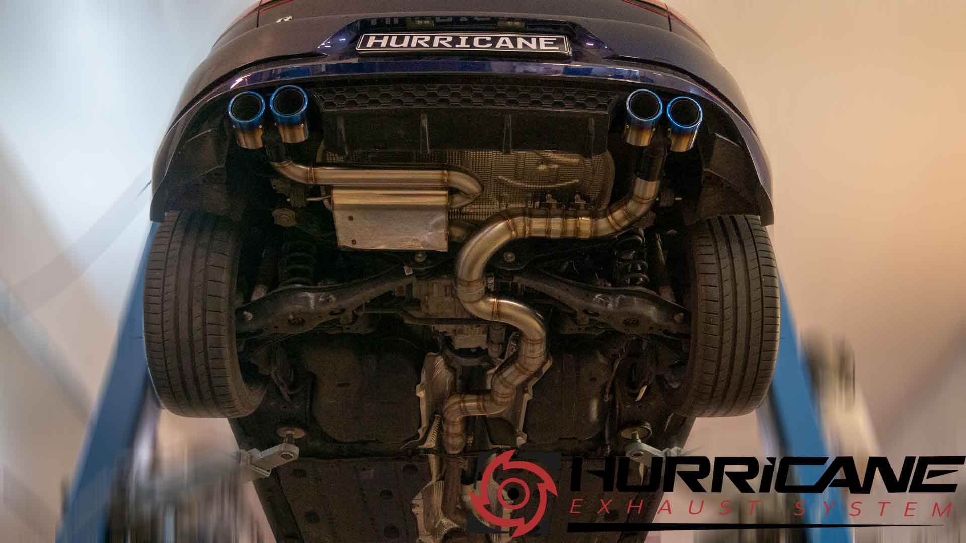 Hurricane 3,5" Auspuffanlage für VW Golf 7.5 R OPF V2 Hurricane 3,5" Auspuffanlage für VW Golf 7.5 R OPF V2