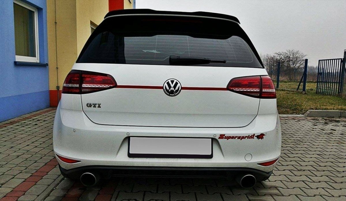 Maxton Design Spoiler CAP V.3 für Volkswagen Golf 7 / 7 Facelift R / R-Line / GTI  schwarz Hochglanz