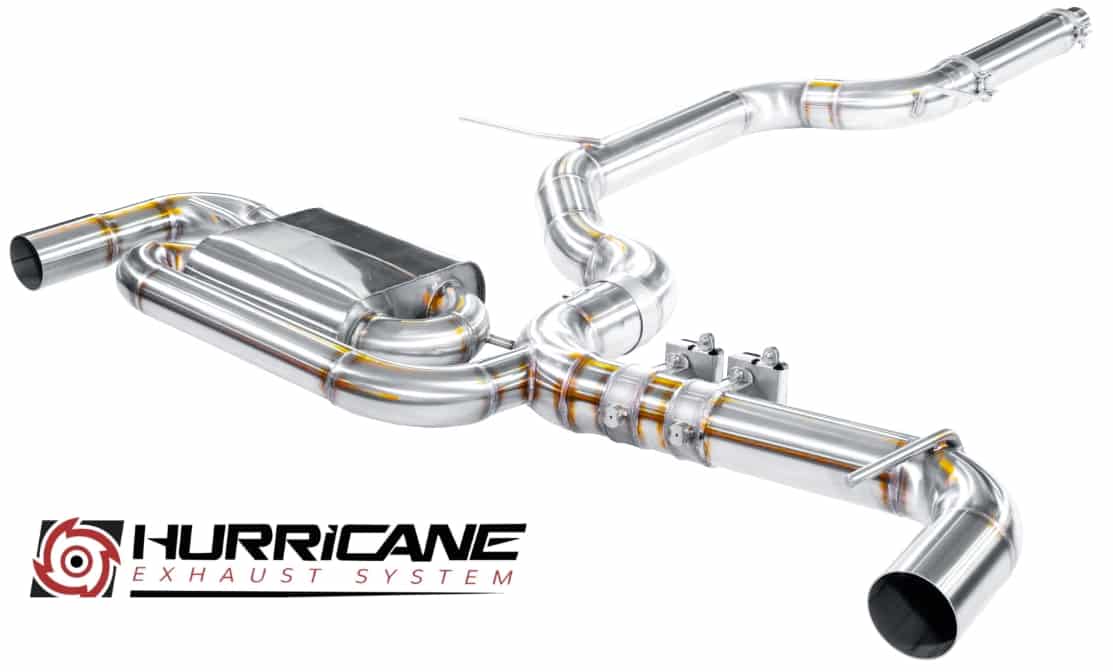 Hurricane 3,5" Auspuffanlage für Golf 8 GTI Edition 45 300PS Hurricane 3,5" Auspuffanlage für Golf 8 GTI Edition 45 300PS