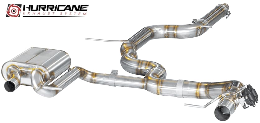 Hurricane 3,5" Auspuffanlage für Seat Leon Cupra ST 300 FWD 5F V2 Doppelauspuffoptik