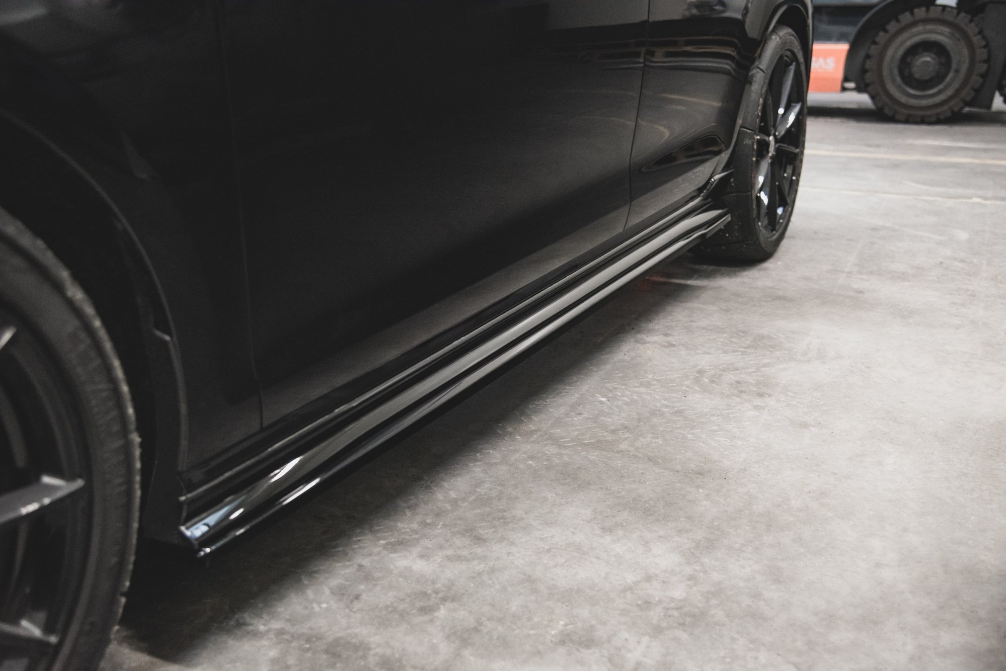 Maxton Design Seitenschweller Ansatz für VW Golf 7 GTI TCR  schwarz Hochglanz