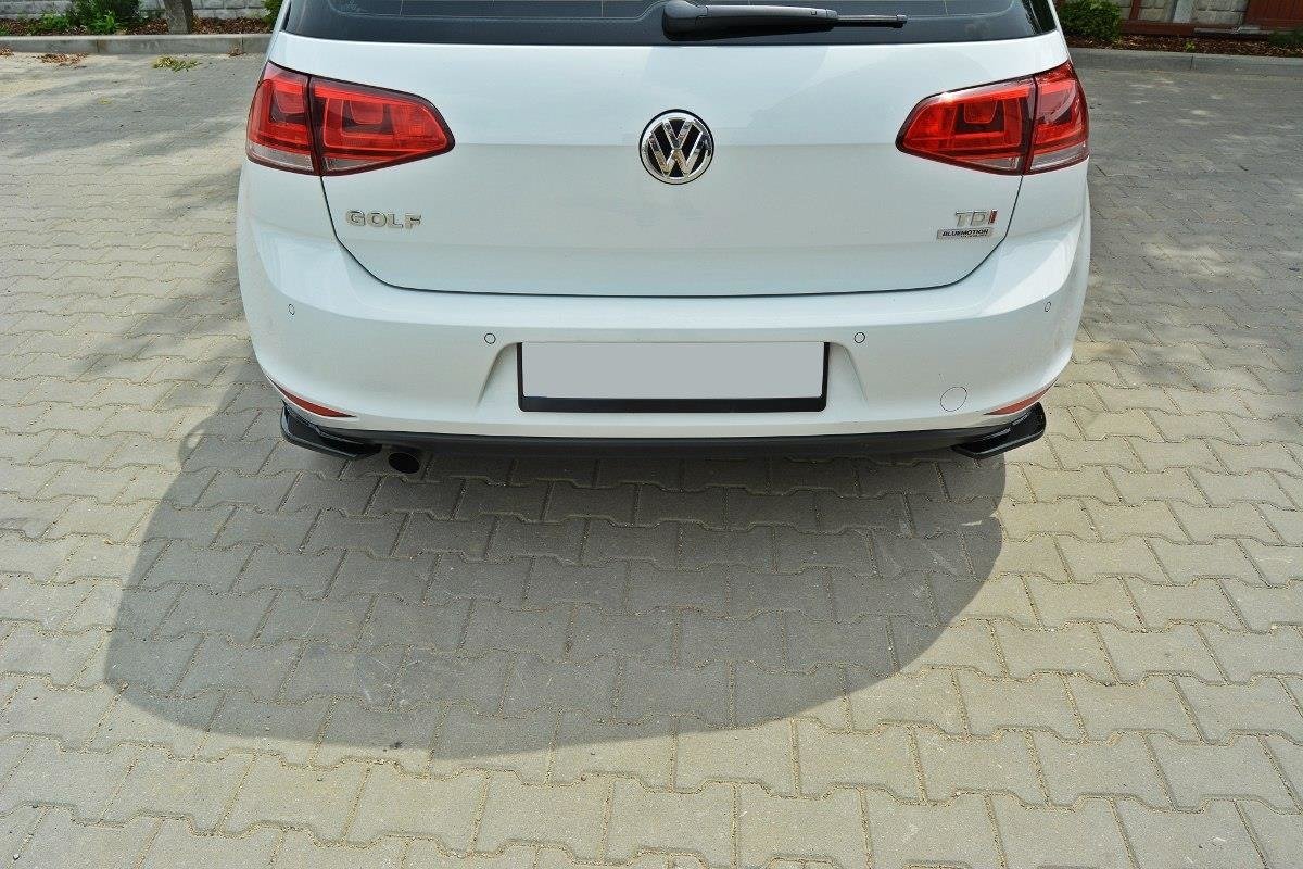 Maxton Design Heck Ansatz Flaps Diffusor für VW Golf Mk7 Standard schwarz Hochglanz