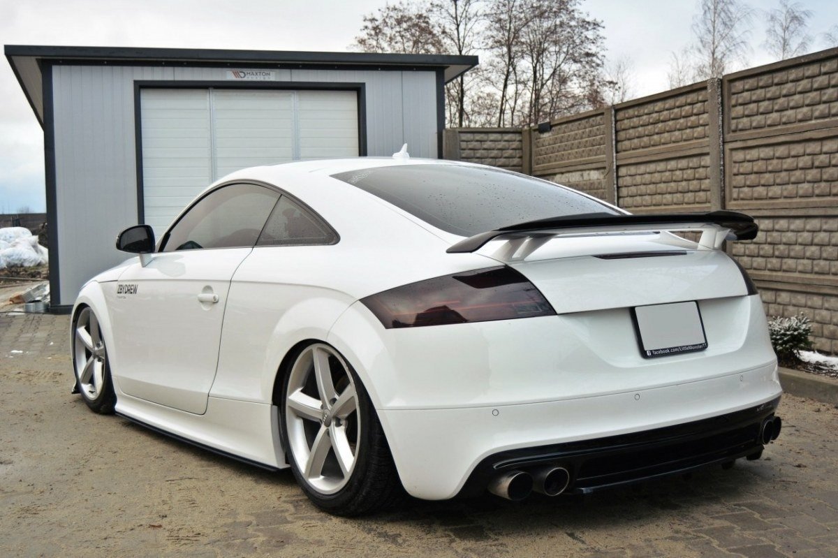 Maxton Design Mittlerer Diffusor Heck Ansatz für Audi TT S 8J DTM LOOK schwarz Hochglanz