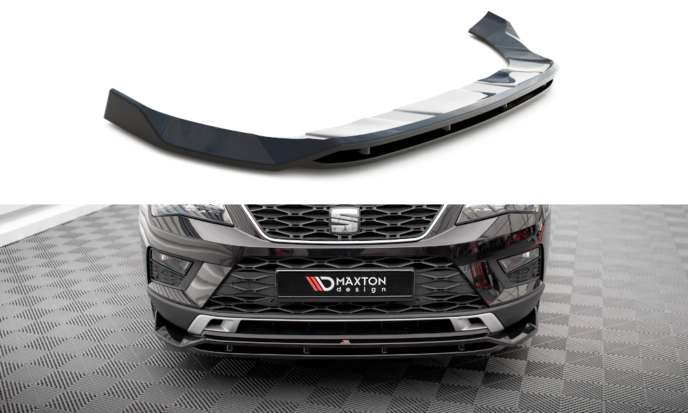 Maxton Design Front Ansatz für Seat Ateca Mk1 schwarz Hochglanz