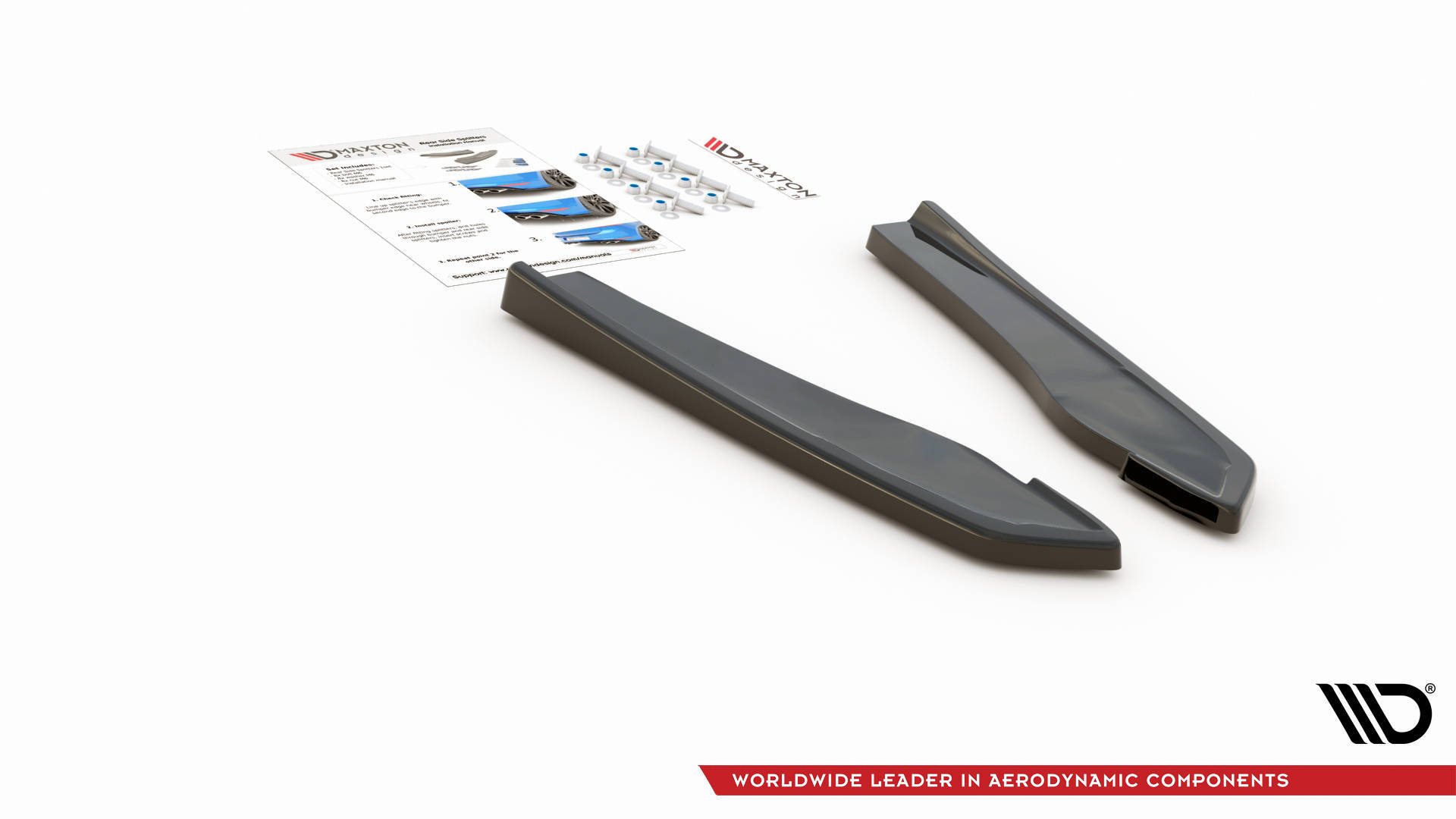 Maxton Design Heck Ansatz Flaps Diffusor für Audi RS5 F5 Facelift schwarz Hochglanz