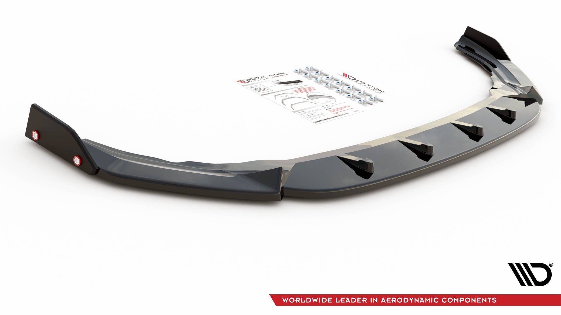 Maxton Design Front Ansatz V.2 +Flaps für Volkswagen Golf R Mk8