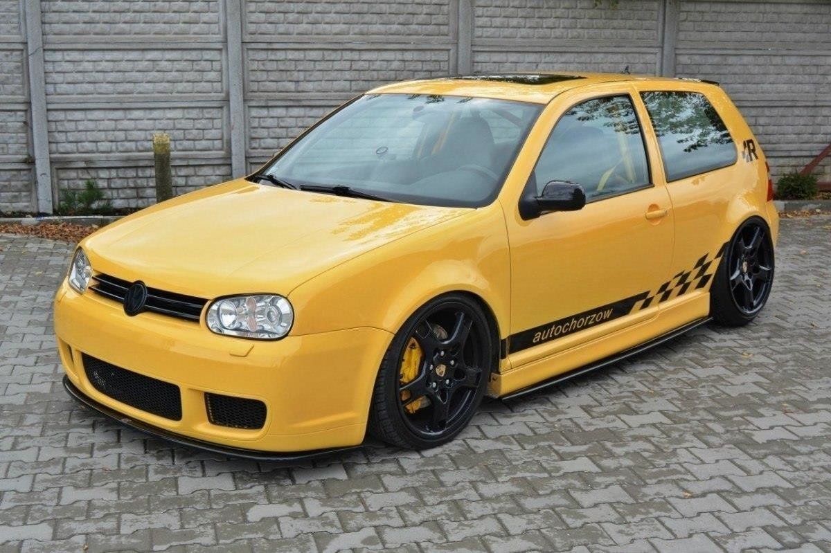 Maxton Design Front Ansatz für VW GOLF 4 R32 schwarz Hochglanz