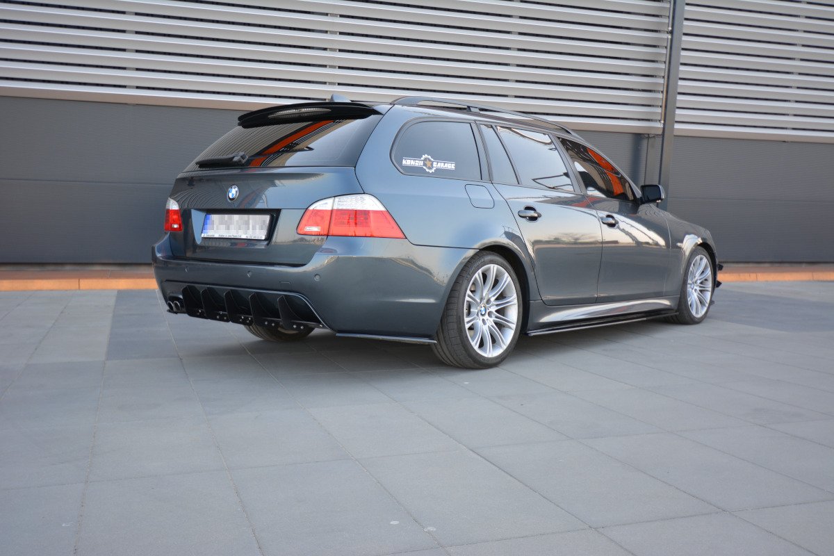 Maxton Design Diffusor Heck Ansatz für Heckschürze für BMW 5er E61 (TOURING) WAGON M Paket