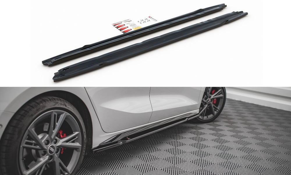 Maxton Seitenschweller Ansatz Cup Leisten für Audi S3 / A3 S-Line 8Y Maxton Seitenschweller Ansatz Cup Leisten für Audi S3 / A3 S-Line 8Y