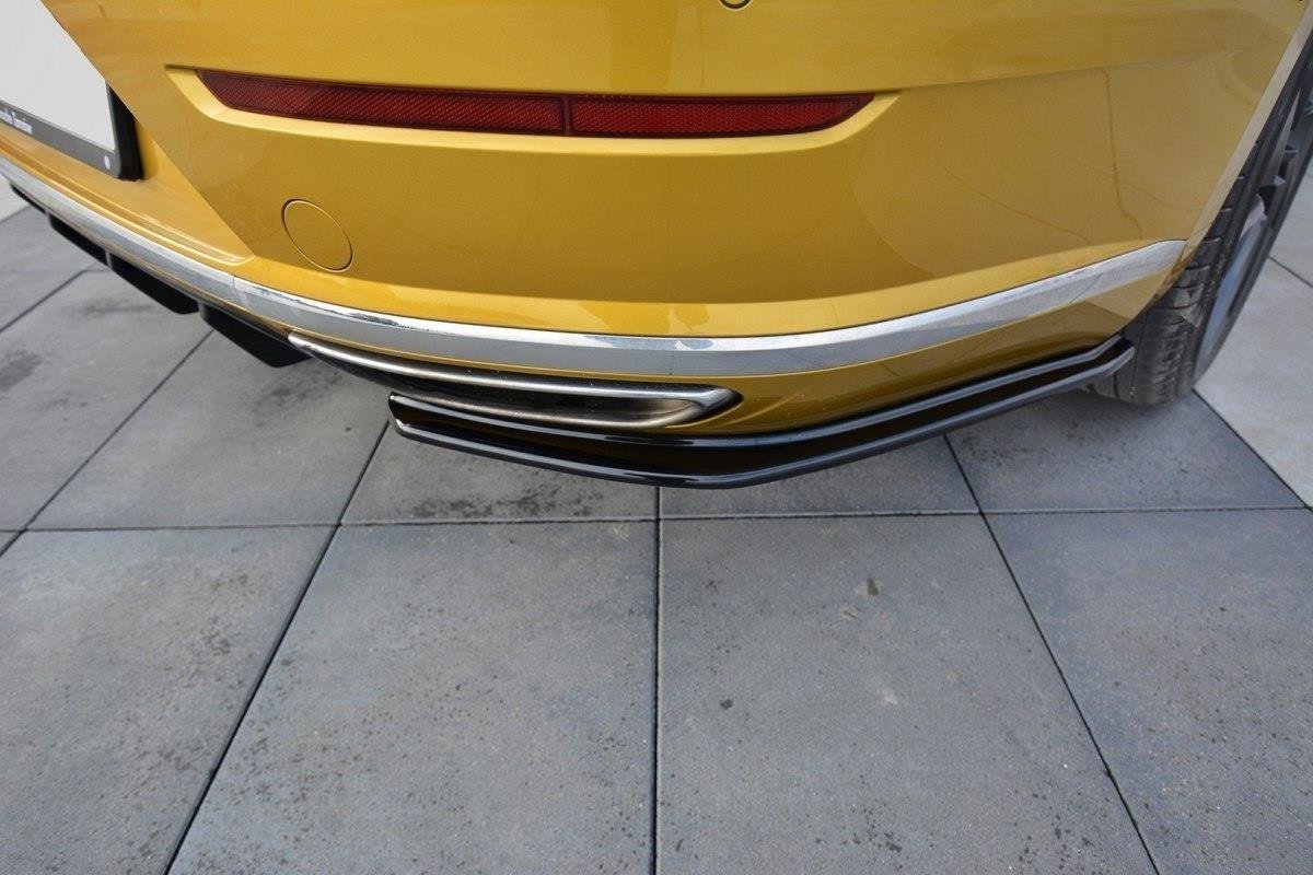 Maxton Design Heck Ansatz Flaps Diffusor für Volkswagen Arteon R-Line schwarz Hochglanz