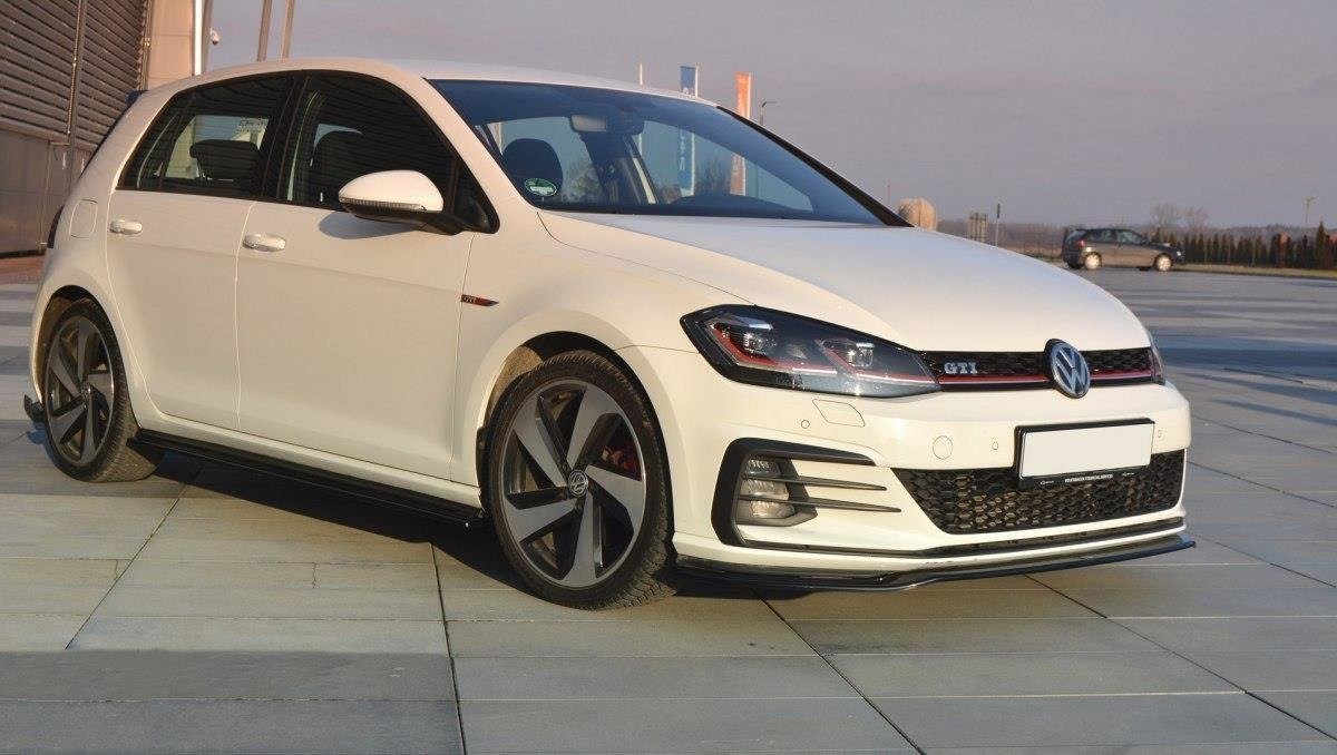 Maxton Design Front Ansatz V.2 für VW GOLF 7 GTI FACELIFT schwarz Hochglanz