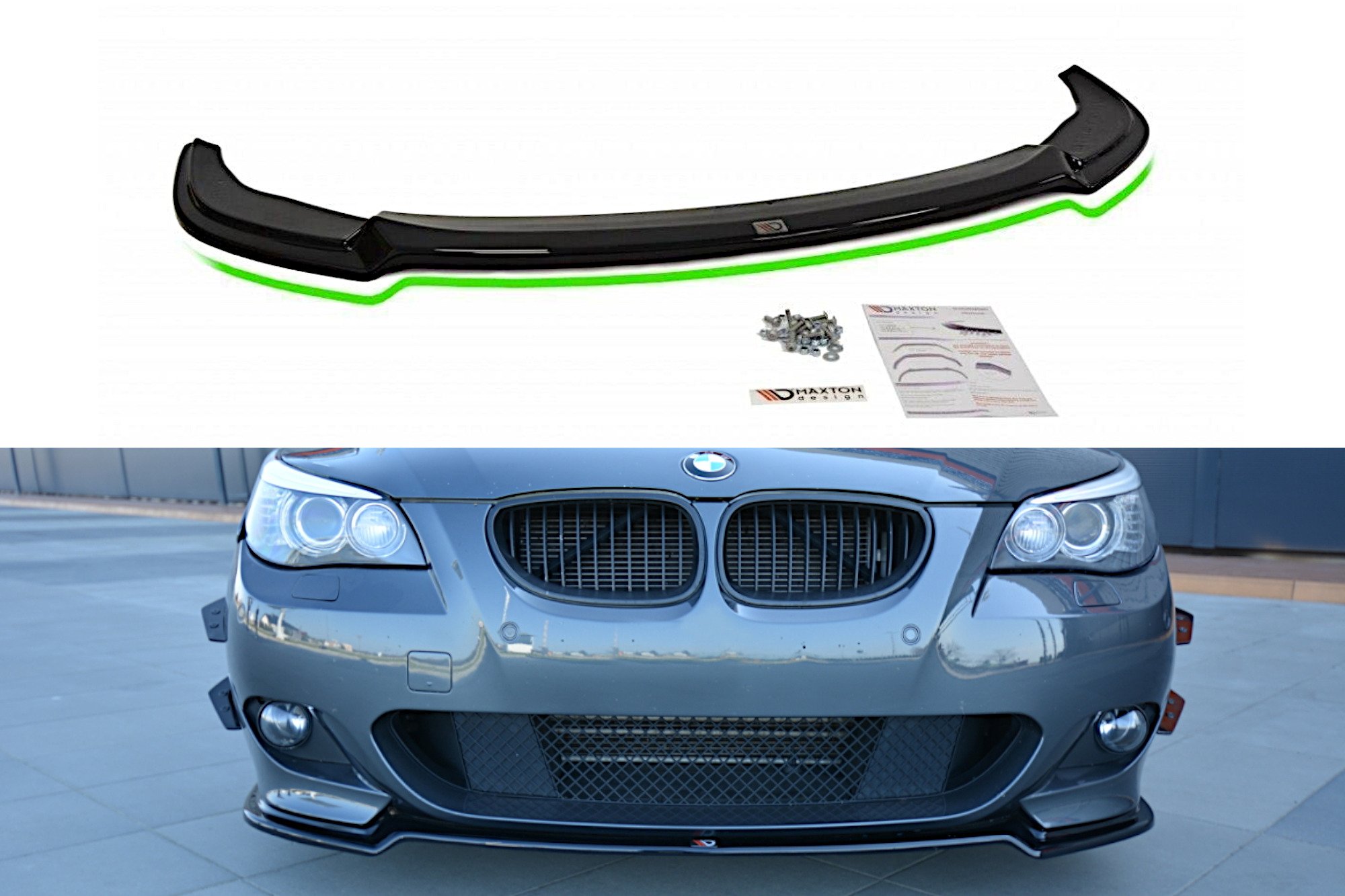 Maxton Design Front Ansatz für BMW 5er E60/61 M Paket schwarz Hochglanz Maxton Design Front Ansatz für BMW 5er E60/61 M Paket schwarz Hochglanz