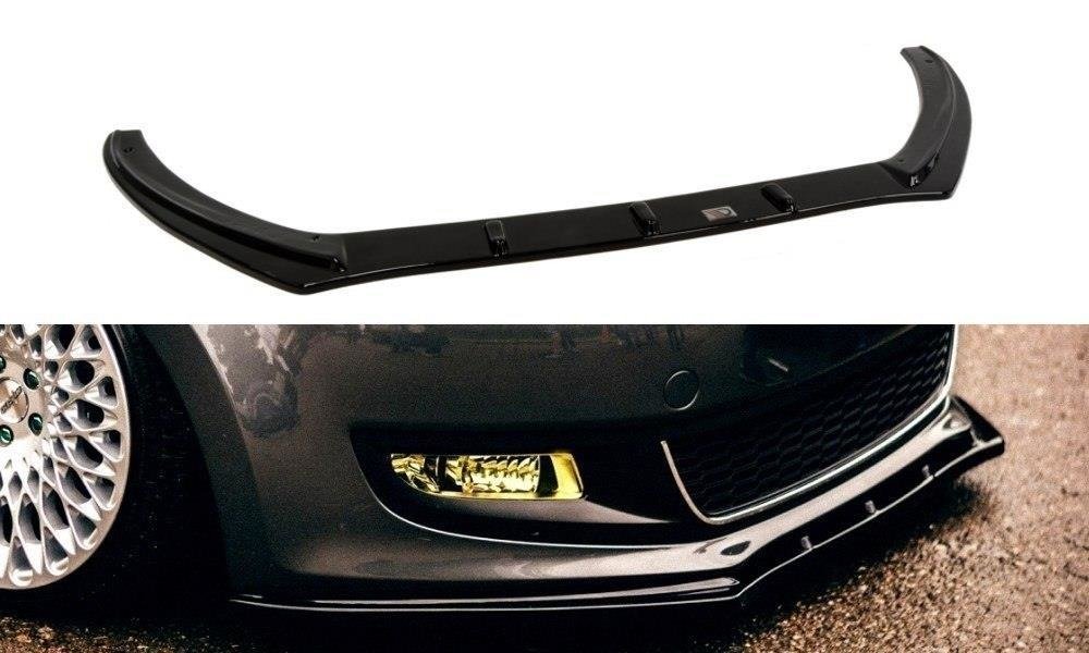 Maxton Design Front Ansatz für VW POLO MKV schwarz Hochglanz