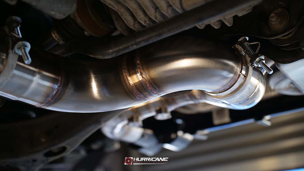 Hurricane 3,5" Auspuffanlage für VW Golf 7.5 R 310PS V2 Hurricane 3,5" Auspuffanlage für VW Golf 7.5 R 310PS V2
