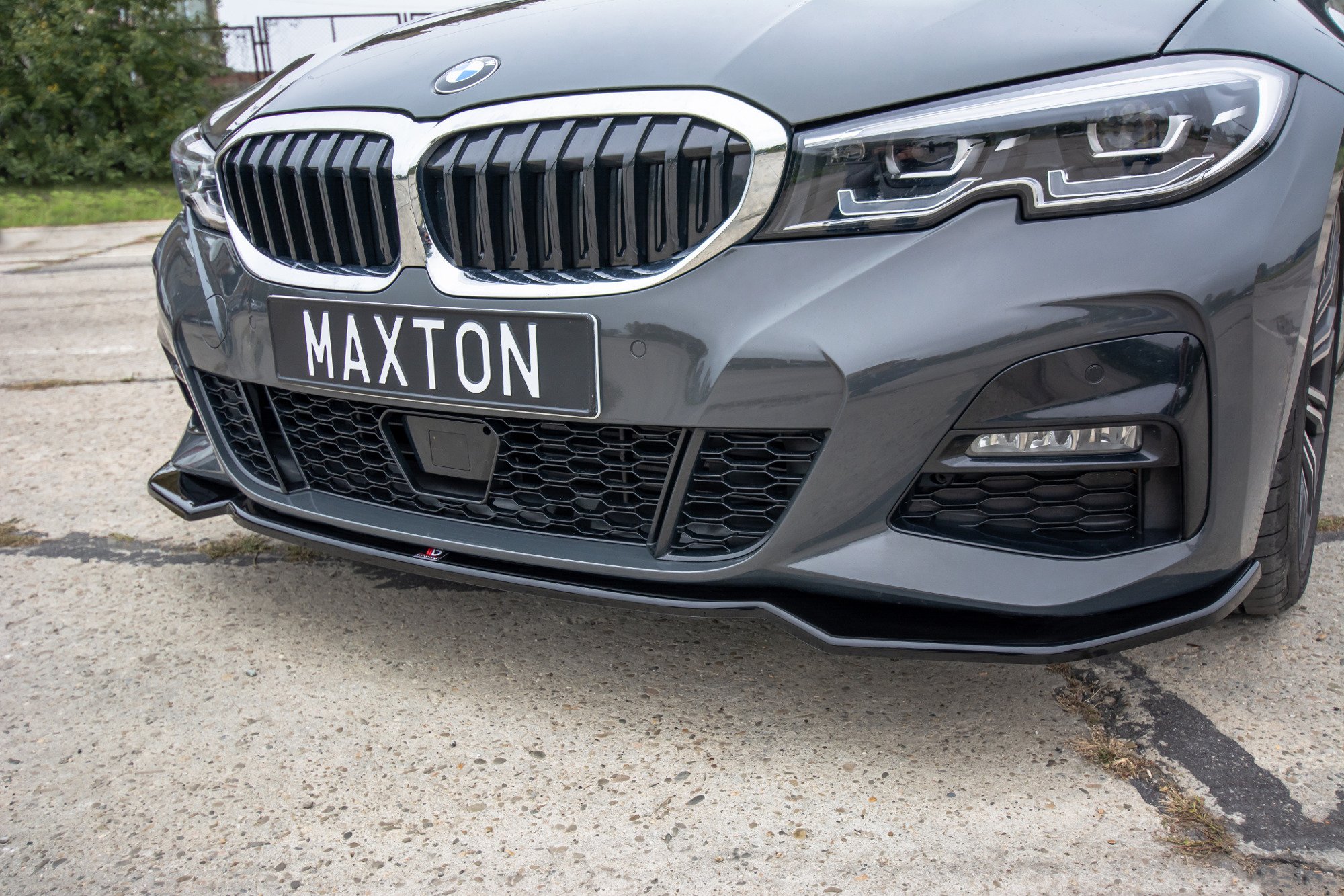 Maxton Design Front Ansatz V.2 für BMW 3er G20 M Paket schwarz Hochglanz