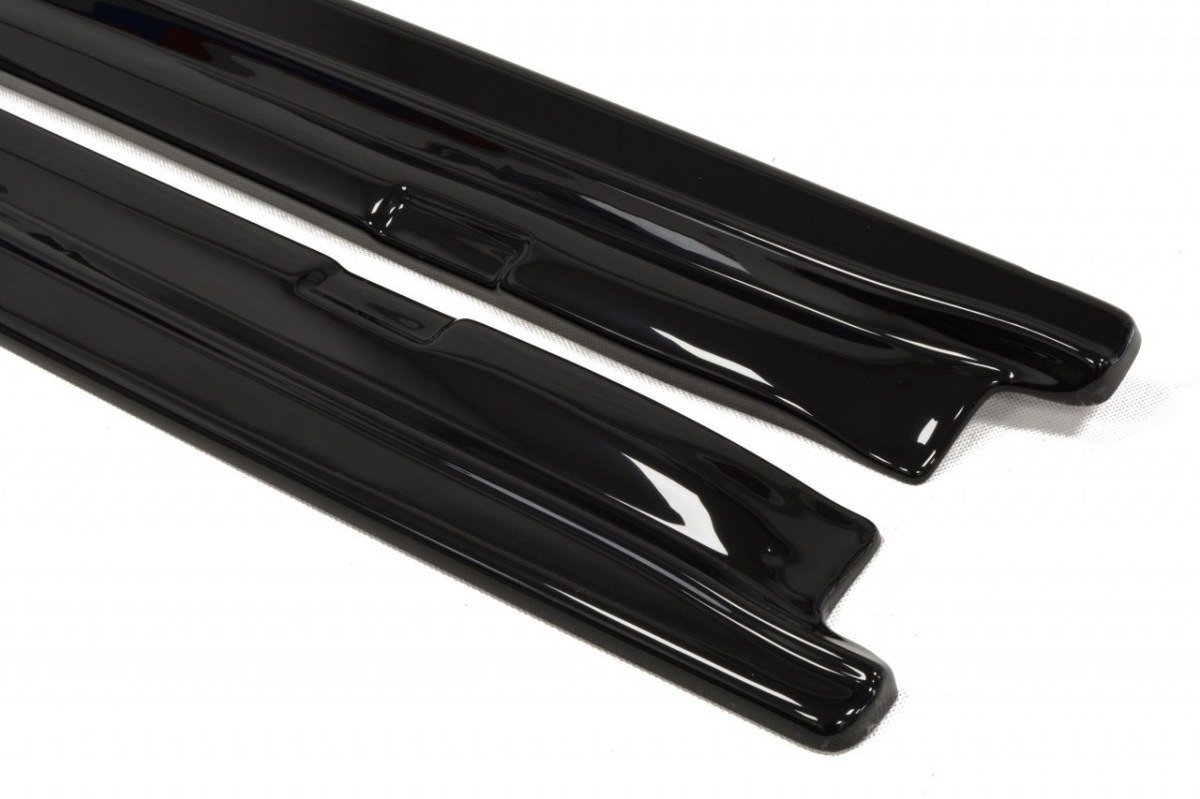 Maxton Design Seitenschweller Ansatz für Skoda Octavia RS Mk3 / Mk3 FL Hatchback / Kombi schwarz Hochglanz