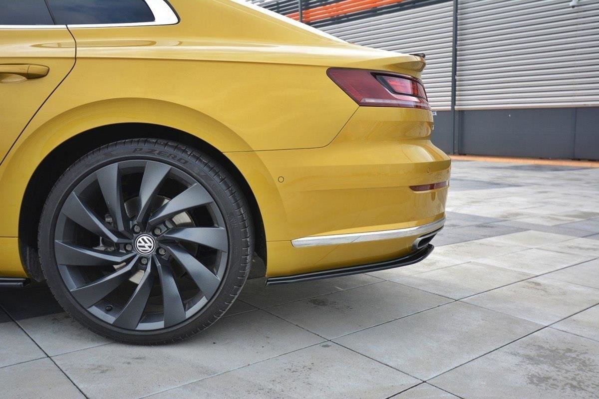 Maxton Design Heck Ansatz Flaps Diffusor für Volkswagen Arteon R-Line schwarz Hochglanz