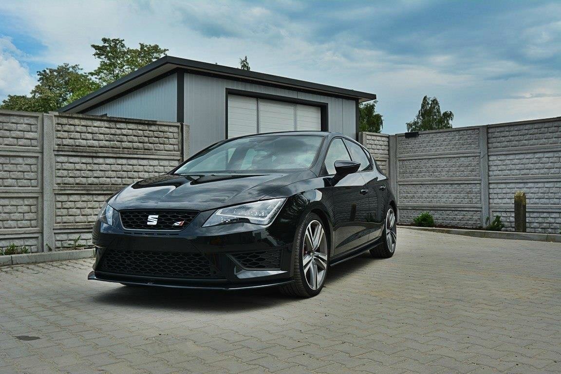 Maxton Design Front Ansatz für SEAT LEON III CUPRA / FR schwarz Hochglanz