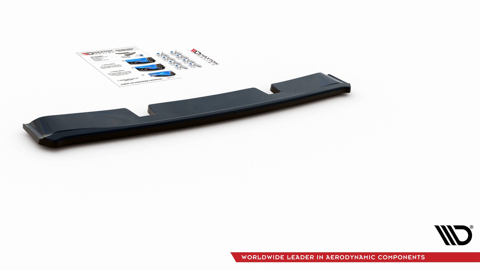 Maxton Design Mittlerer Diffusor Heck Ansatz für Volkswagen Golf 8 GTI schwarz Hochglanz