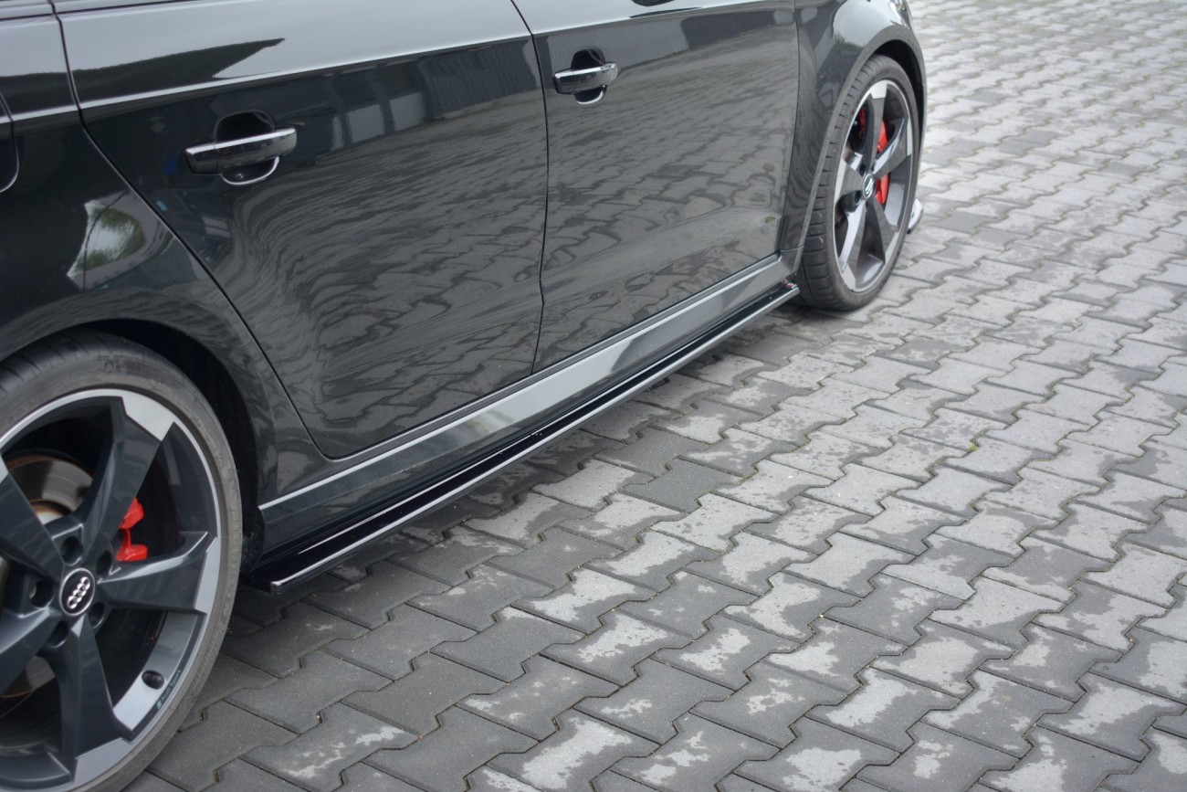 Maxton Design Seitenschweller Ansatz Cup Leisten für Audi RS3 8V FL Sportback