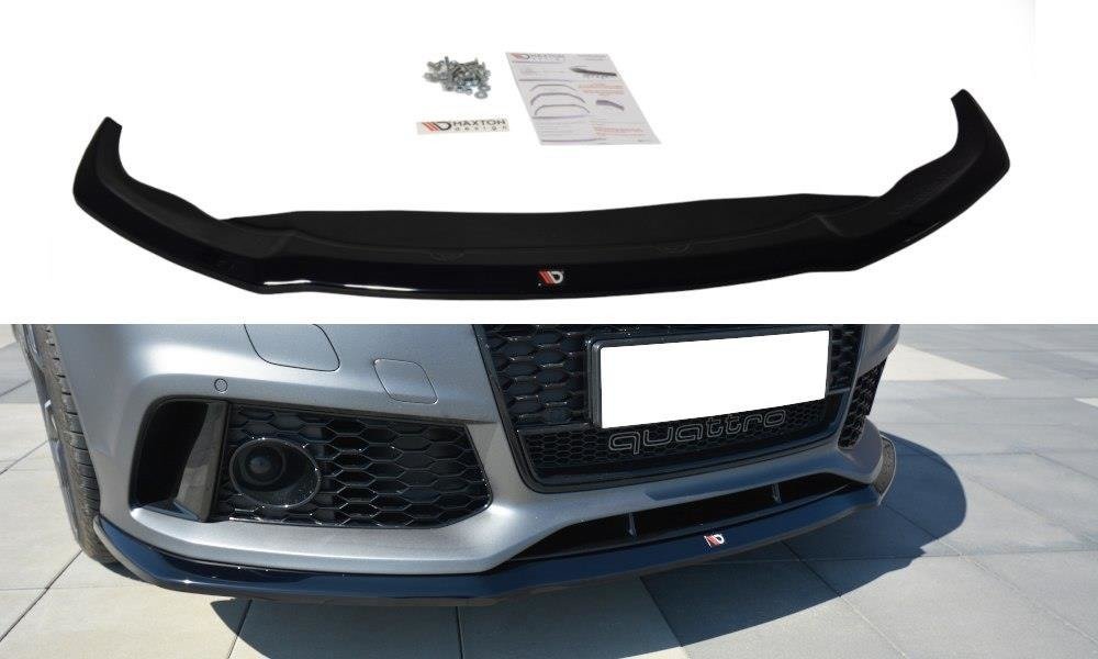 Maxton Design Front Ansatz V.2 für Audi RS7 Facelift schwarz Hochglanz