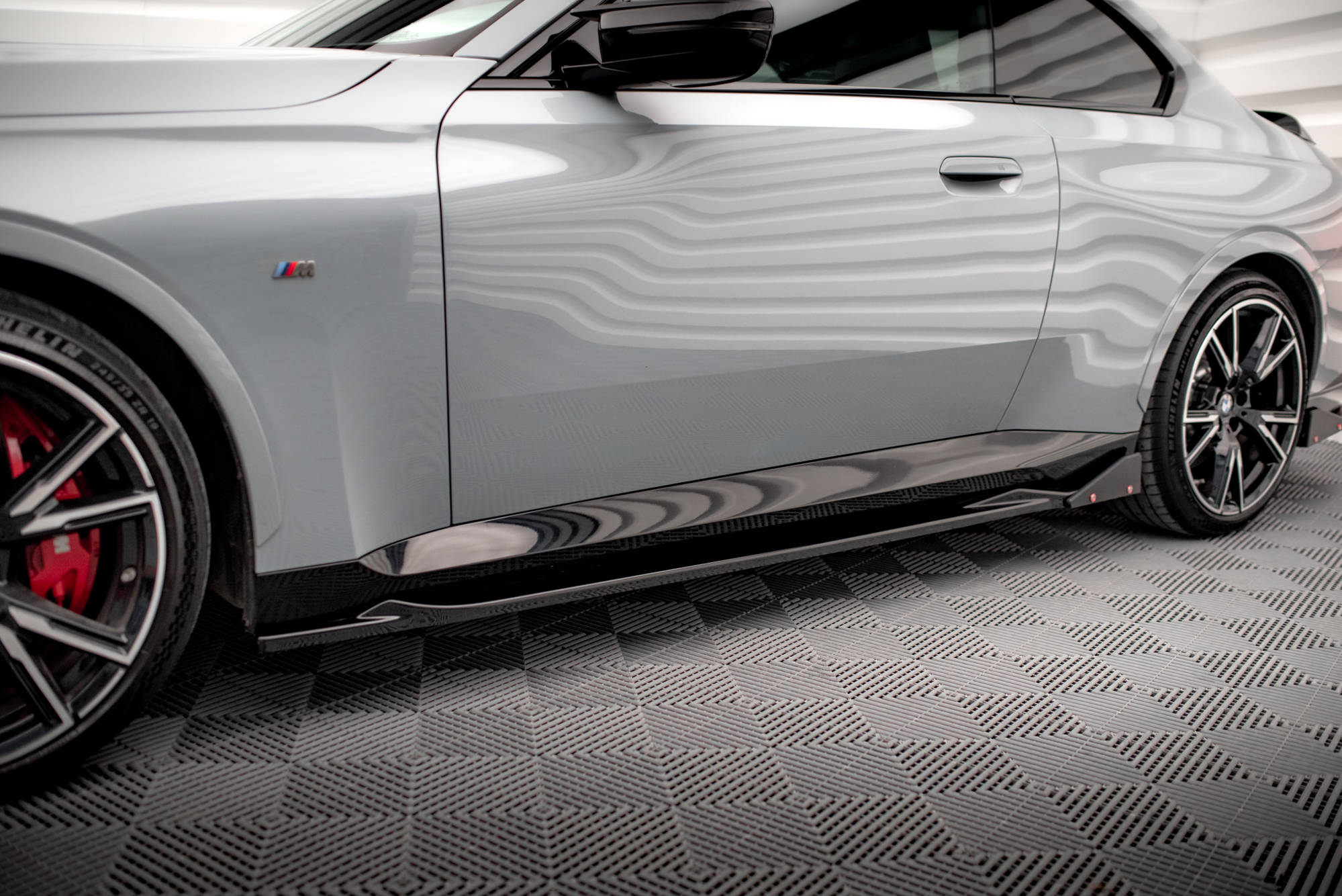 Maxton Design Seitenschweller Ansatz für V.2 für + Flaps BMW 2 Coupe M-Paket / M240i G42