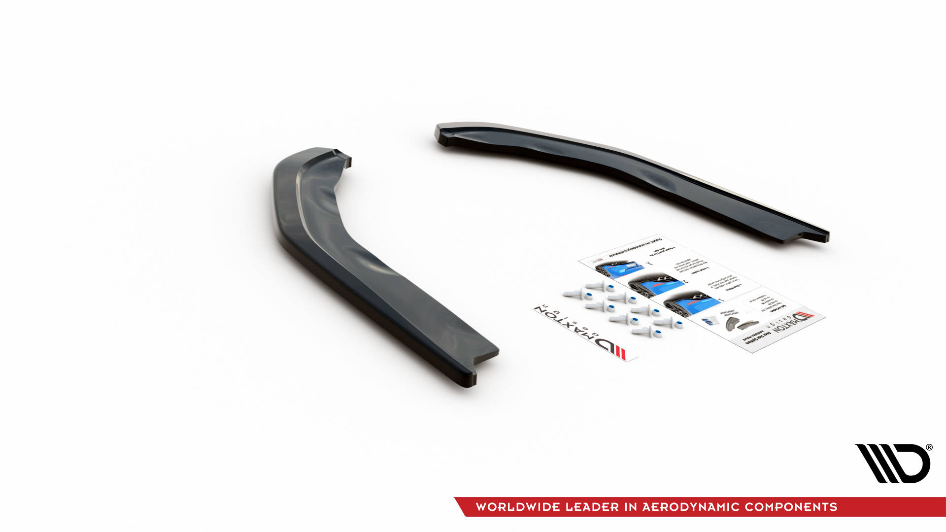 Maxton Design Heck Ansatz Flaps Diffusor V.1 für BMW M3 G80 schwarz Hochglanz