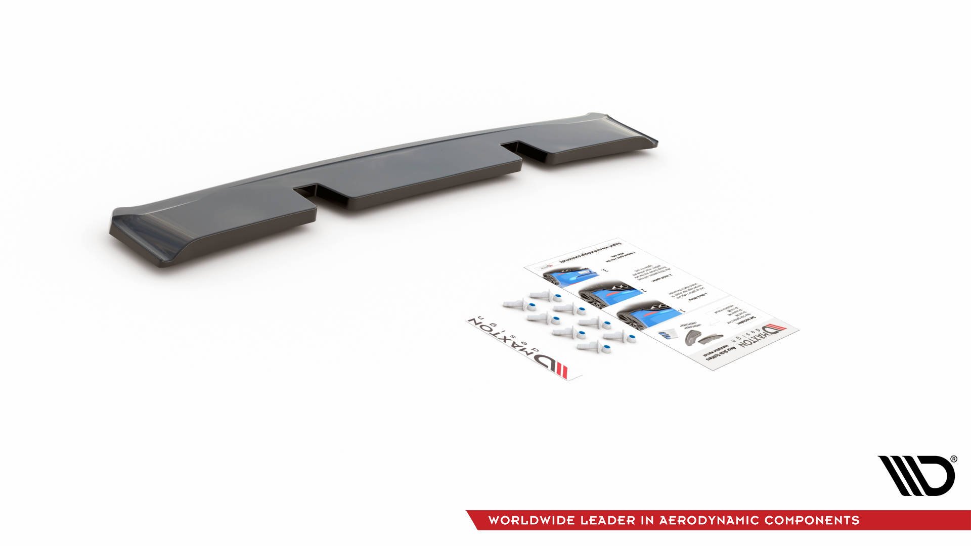 Maxton Design Mittlerer Diffusor Heck Ansatz für Volkswagen Golf 8 GTI schwarz Hochglanz
