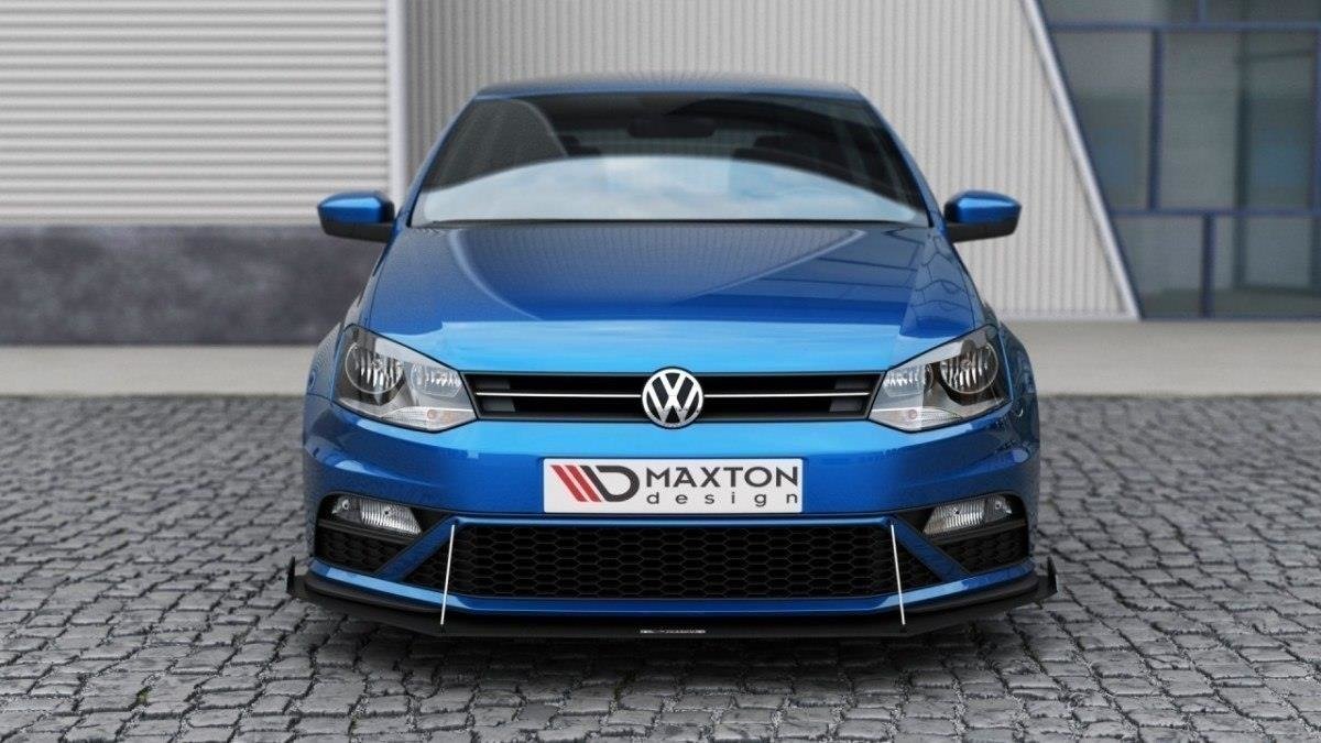 Maxton Design Racing Front Ansatz für VW POLO MK5 GTI Facelift mit Wings