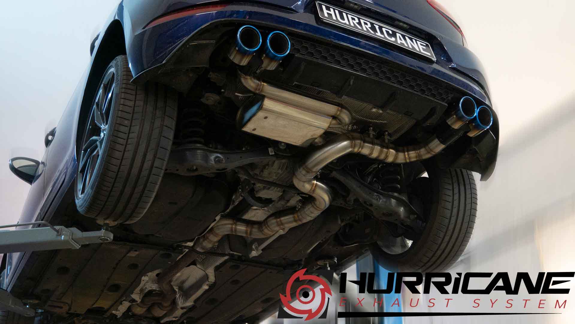 Hurricane 3,5" Auspuffanlage für VW Golf 7.5 R OPF V2 Hurricane 3,5" Auspuffanlage für VW Golf 7.5 R OPF V2