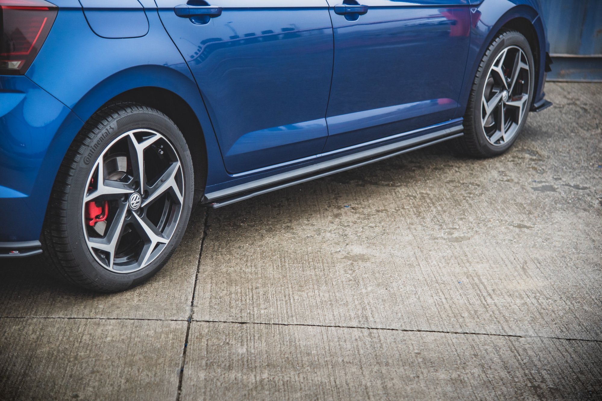 Maxton Design Robuste Racing Seitenschweller Ansatz für für Volkswagen Polo GTI Mk6