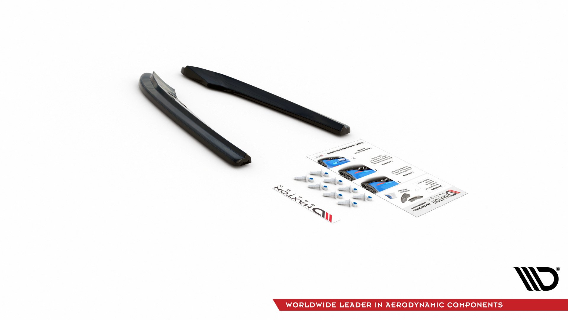 Maxton Design Heck Ansatz Flaps Diffusor für Audi S4 / A4 S-Line B8 Limousine schwarz Hochglanz
