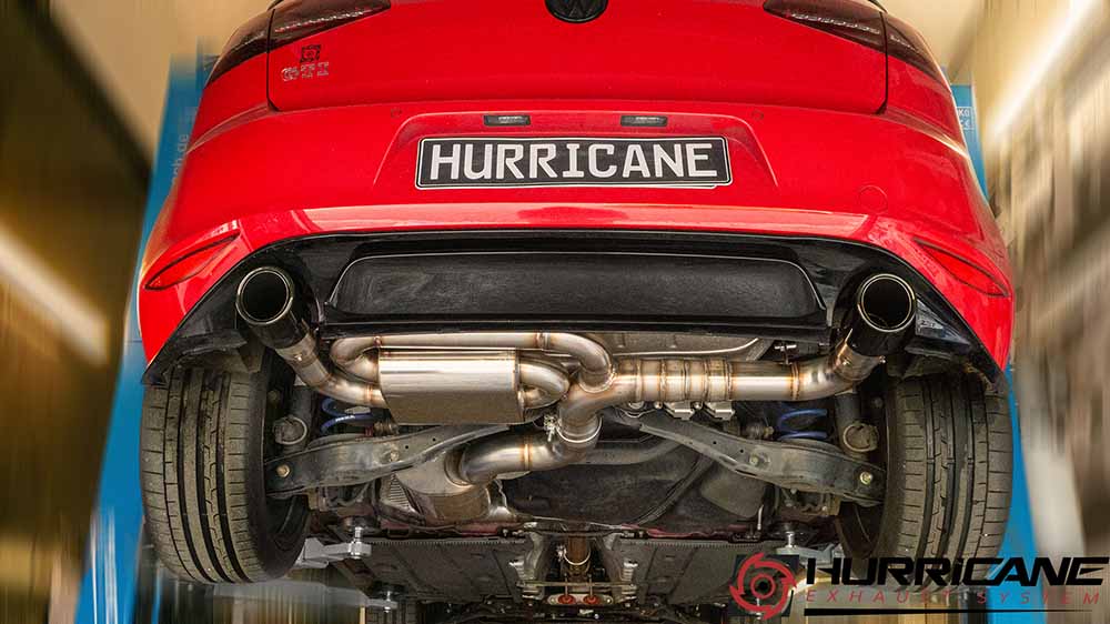Hurricane 3,5" Auspuffanlage für VW Golf 7 GTI Clubsport S V3