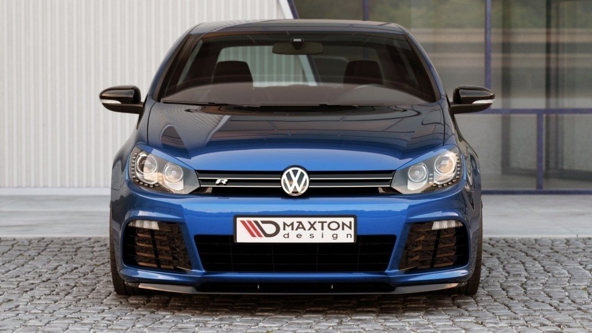 Maxton Design Front Ansatz für VW GOLF 6 schwarz Hochglanz