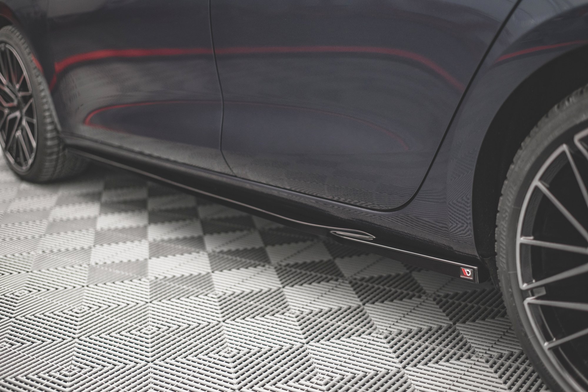 Maxton Design Seitenschweller Ansatz für V.1 für Seat Leon FR Mk4 / Cupra Leon  schwarz Hochglanz