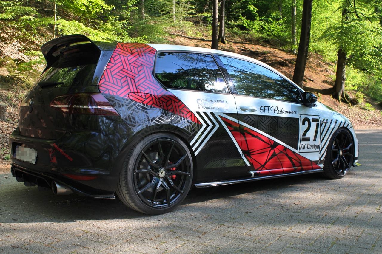 Maxton Design Racing Seitenschweller Ansatz VW GOLF 7 GTI CLUBSPORT