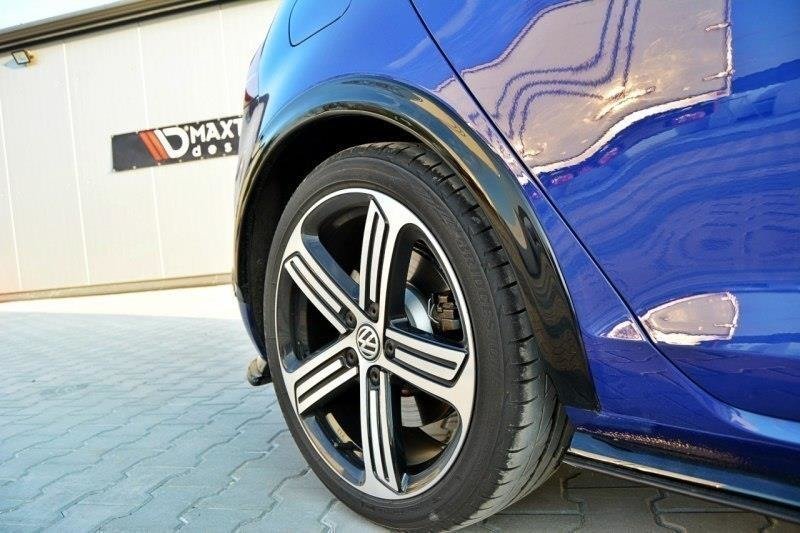 Maxton Design Kotflügelverlängerung VW Golf 7 R / R-Line Facelift schwarz Hochglanz