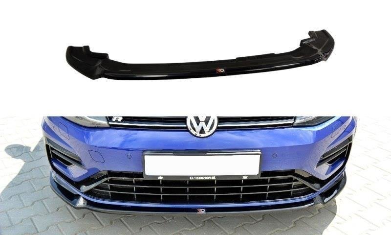 Maxton Design Front Ansatz V.3 für VW Golf 7 R / R-Line Facelift schwarz Hochglanz