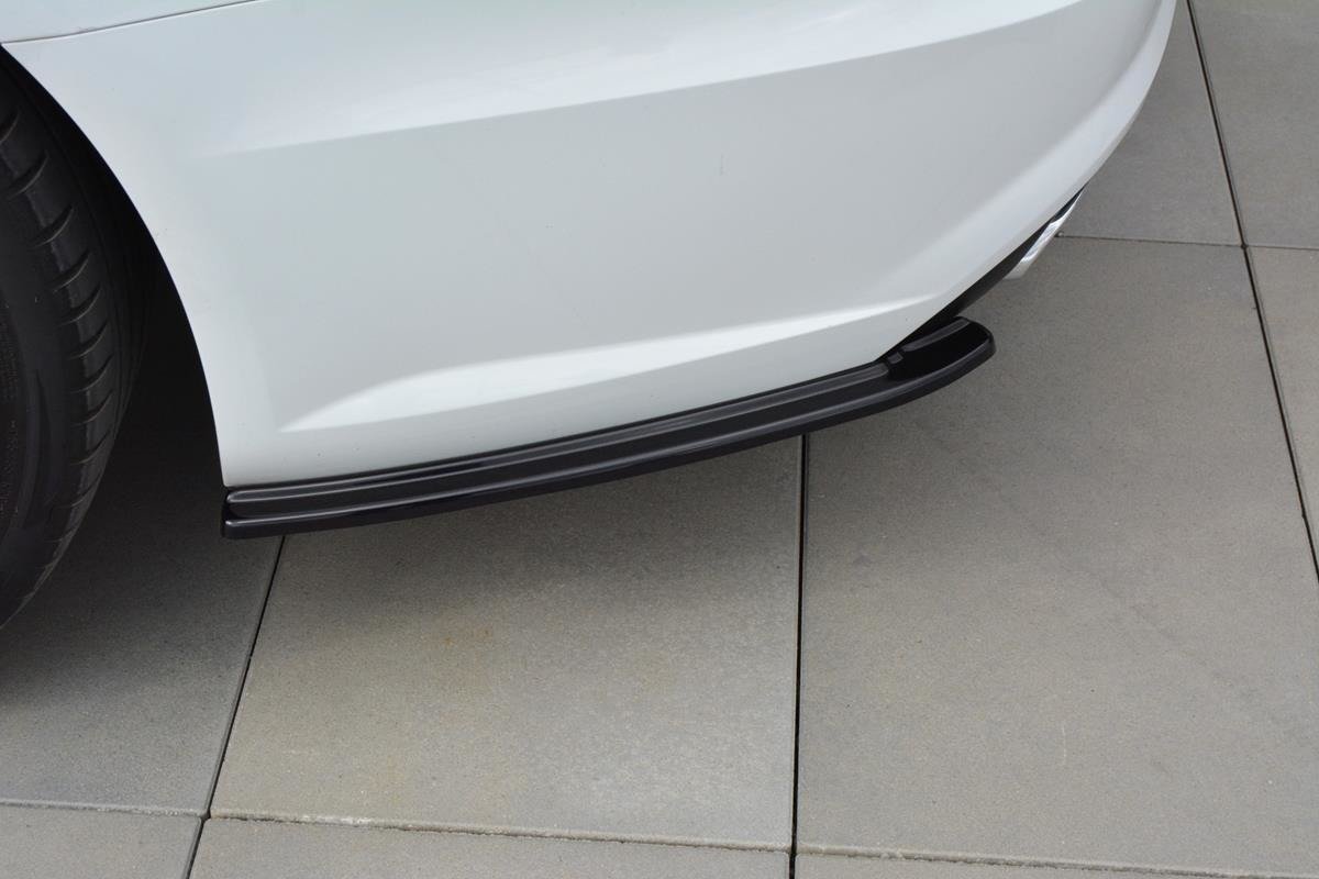 Maxton Design Heck Ansatz Flaps Diffusor für Audi A6 C7 Avant S-line/ S6 C7 Facelift schwarz Hochglanz