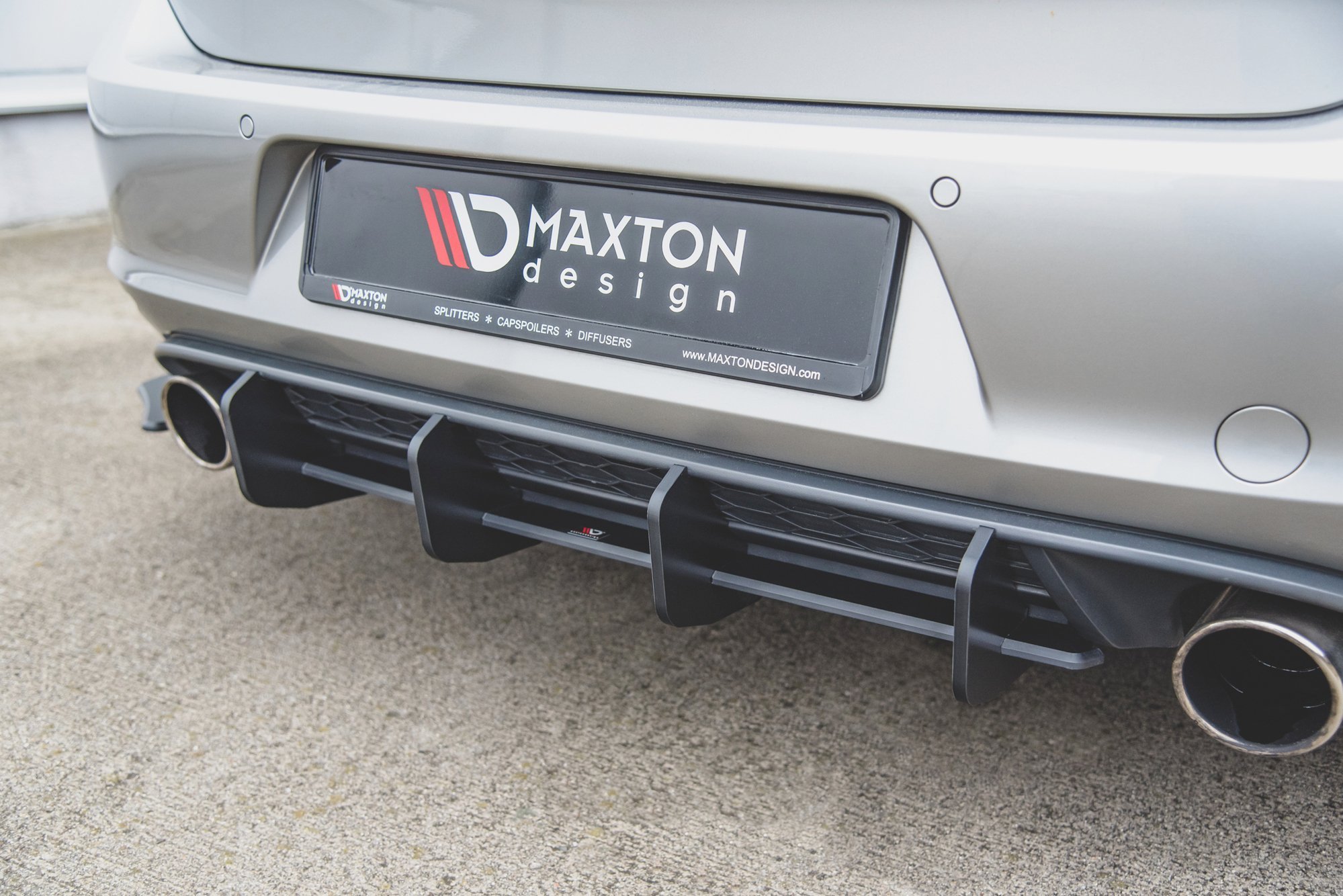Maxton Design Diffusor Heck Ansatz für Heckschürze V.2 für VW Golf 7 GTI