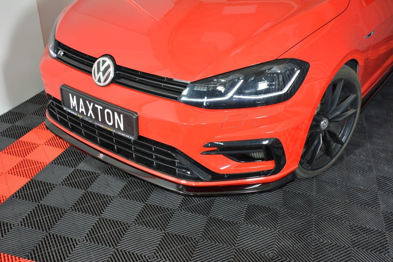 Maxton Design Cup Spoilerlippe Front Ansatz V.6 für VW GOLF 7 R / R-Line FACELIFT