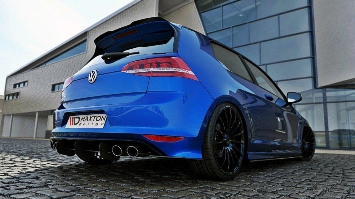 Maxton Design VW GOLF 7 R HATCHBACK Diffusor Heck Ansatz für Heckschürze für & Heck Ansatz Flaps Diffusor