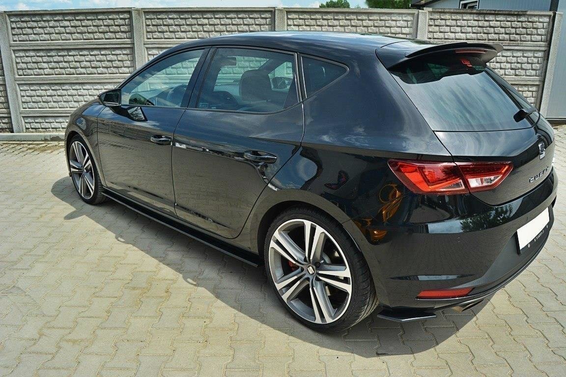 Maxton Design Seitenschweller Ansatz für SEAT LEON III CUPRA / FR schwarz Hochglanz