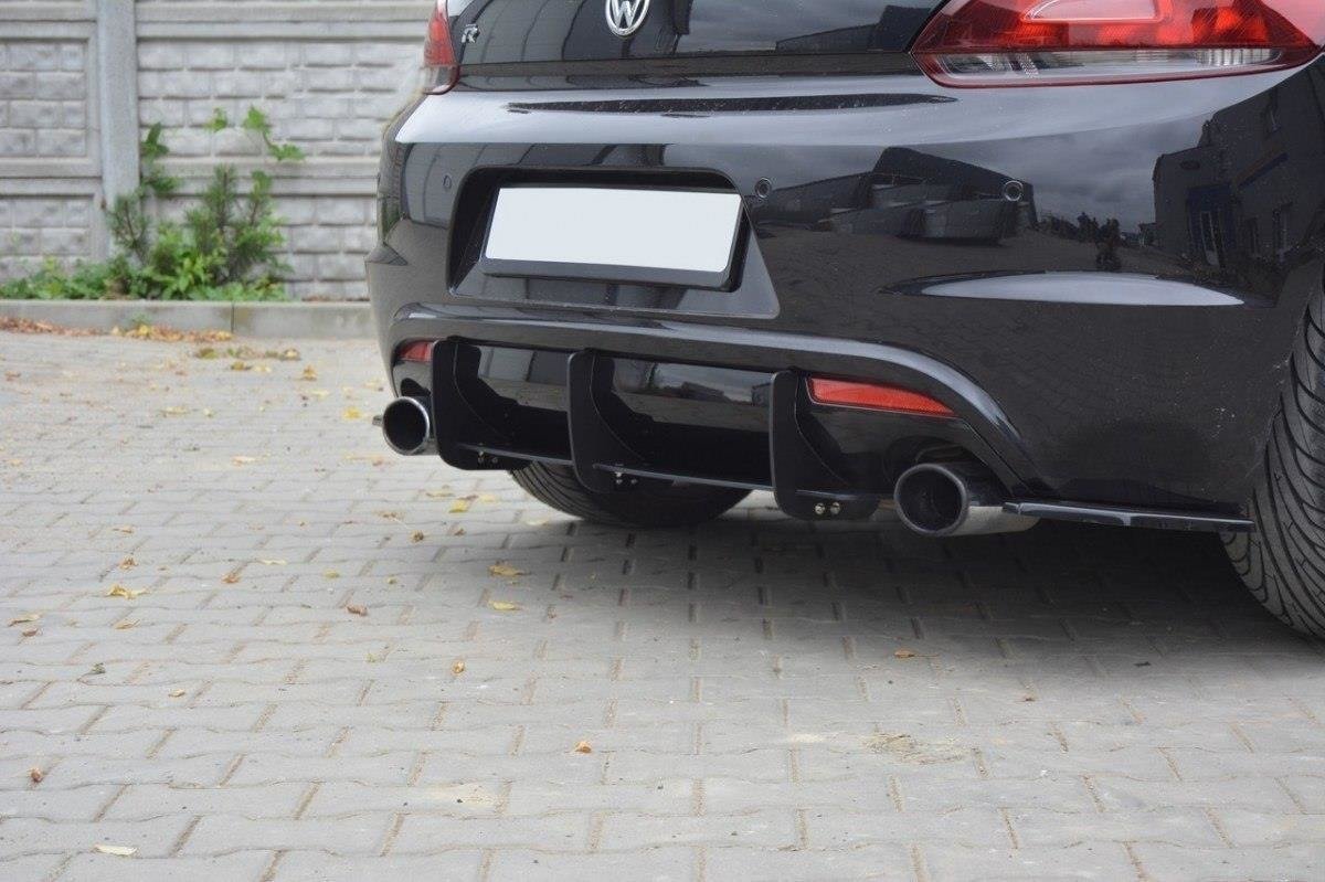 Maxton Design VW SCIROCCO R Diffusor Heck Ansatz für Heckschürze für & Heck Ansatz Flaps Diffusor