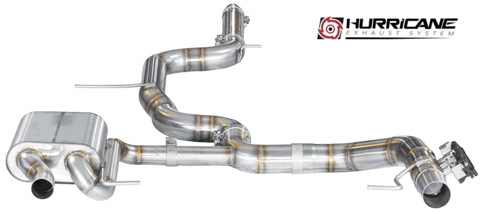 Hurricane 3,5" Auspuffanlage für Seat Leon Cupra ST 300 FWD 5F V2 Doppelauspuffoptik