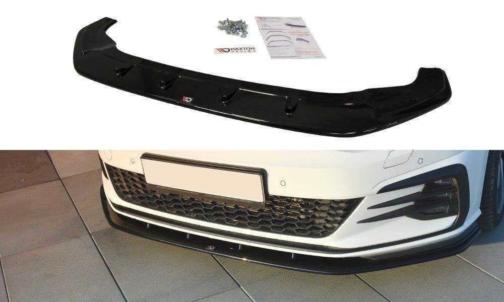 Maxton Design Cup Spoilerlippe Front Ansatz für VW GOLF 7 GTI FACELIFT V.1