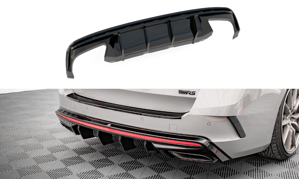 Maxton Design Diffusor Heck Ansatz für Skoda Octavia RS Mk4 schwarz Hochglanz Maxton Design Diffusor Heck Ansatz für Skoda Octavia RS Mk4 schwarz Hochglanz