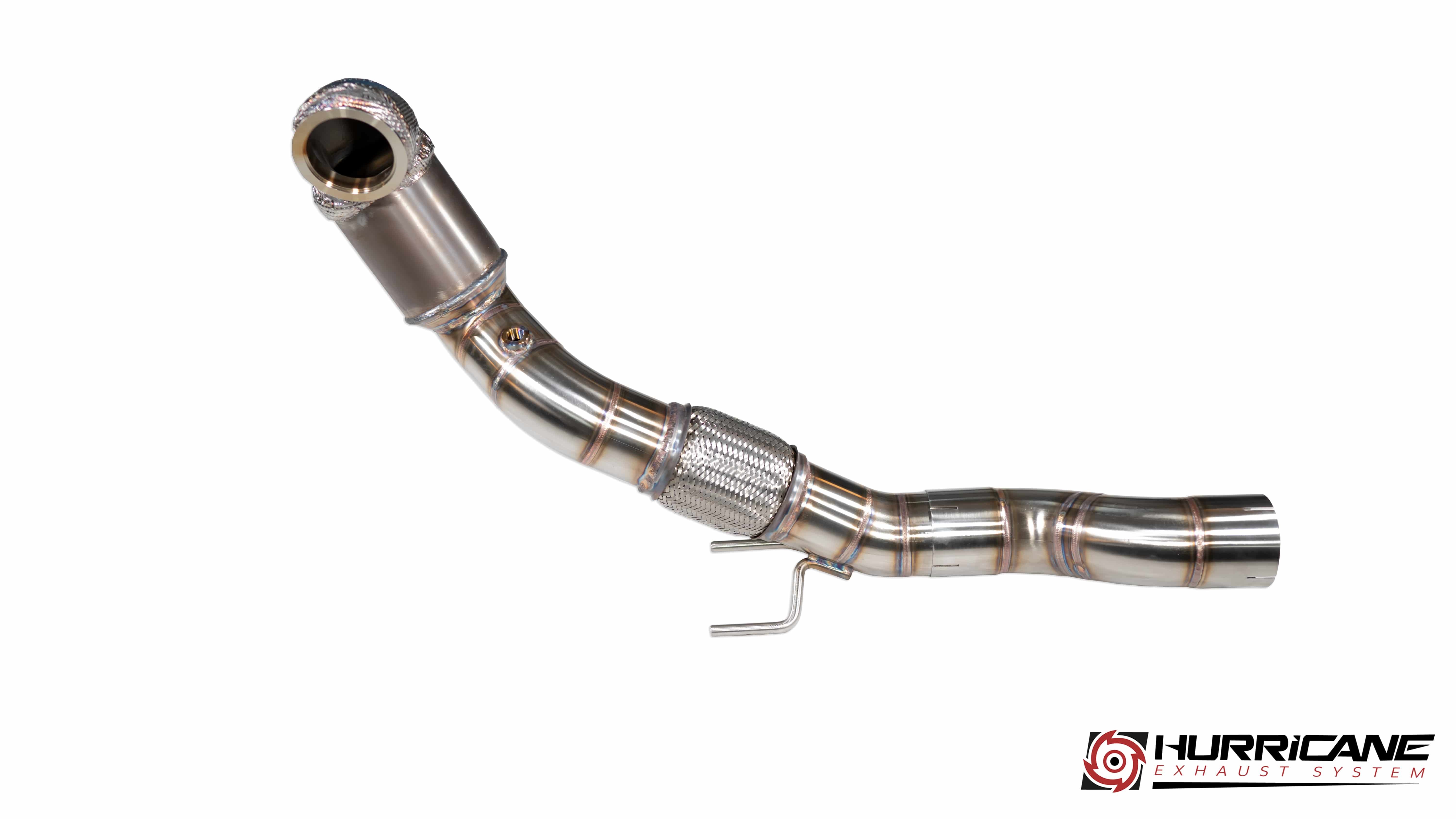 Hurricane Downpipe 3,5“ für Golf 7 GTI, Cupra FWD, Oktavia RS