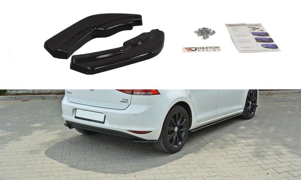 Maxton Design Heck Ansatz Flaps Diffusor für VW Golf Mk7 Standard schwarz Hochglanz