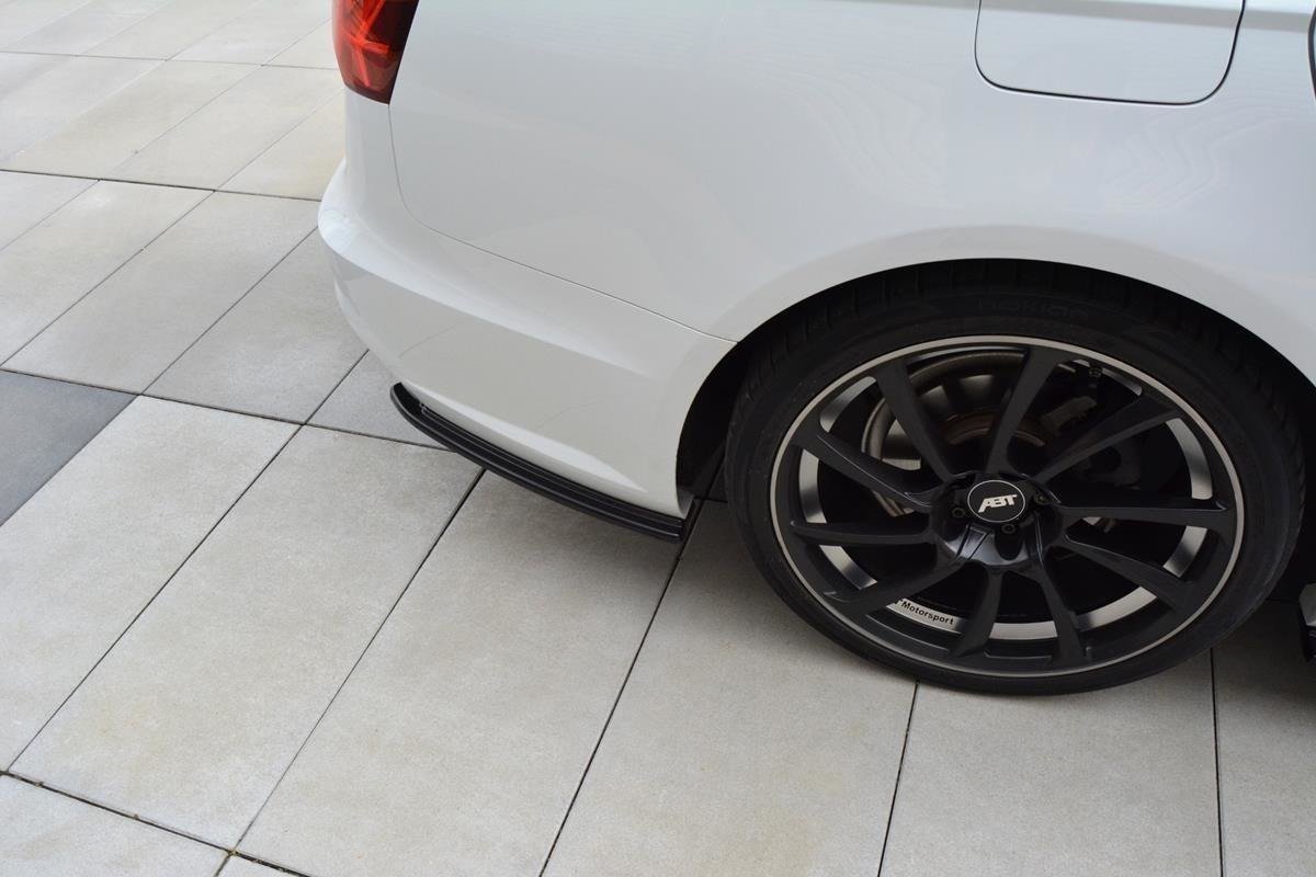 Maxton Design Heck Ansatz Flaps Diffusor für Audi A6 C7 Avant S-line/ S6 C7 Facelift schwarz Hochglanz